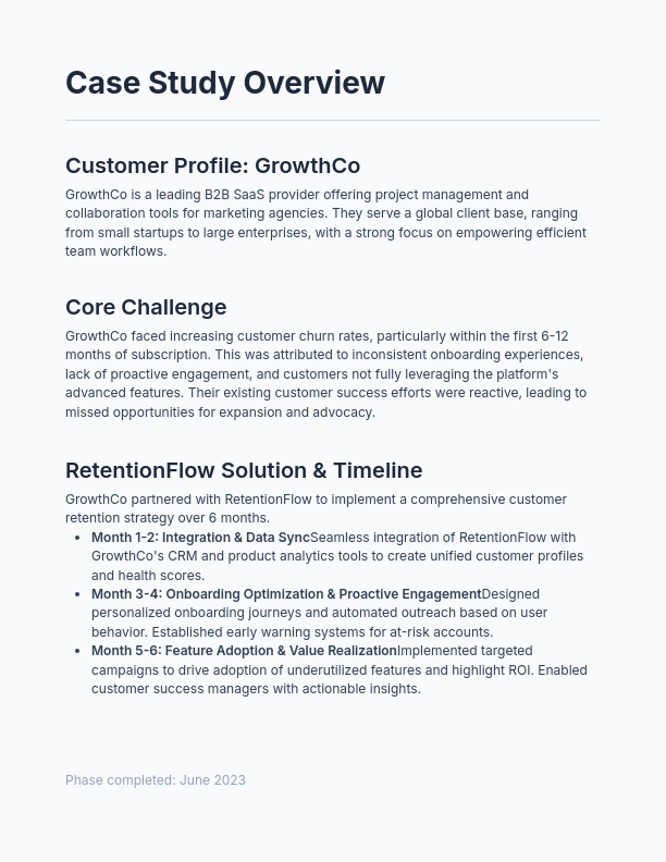 SaaS Customer Success Case Study: Growth